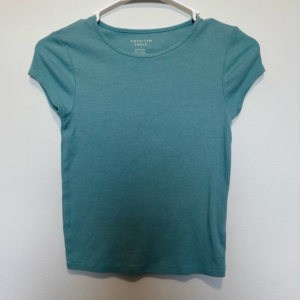 American Eagle Outfitters Women's Teal Top